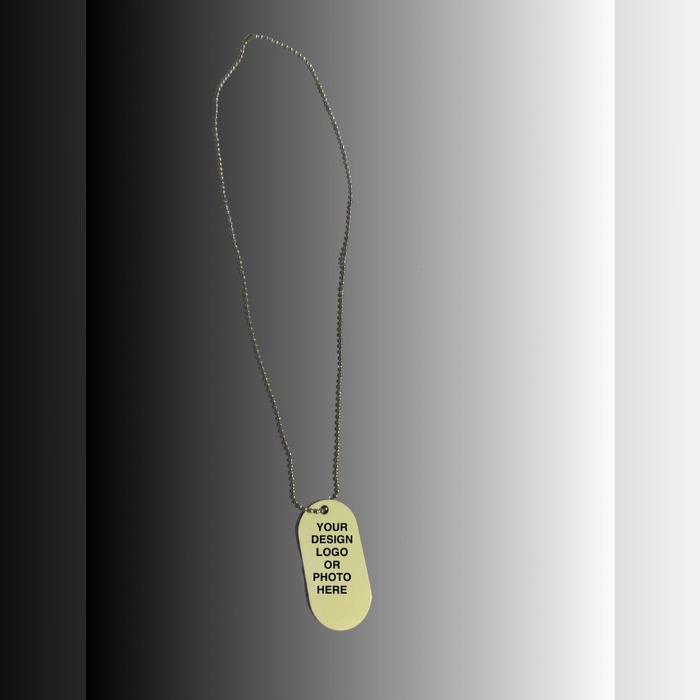 Custom double sided dog tag necklaces! Have your favorite photo or design added